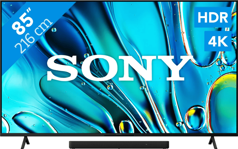 Sony Bravia 3 85″ 4K Led (2025) + Sony HT-S2000 Zwart