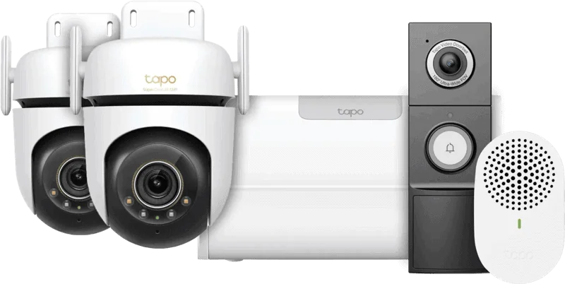 TP-Link Tapo C530WS Duo Pack + H500 CentralHub + D235 Smart Battery & Wired Doorbell