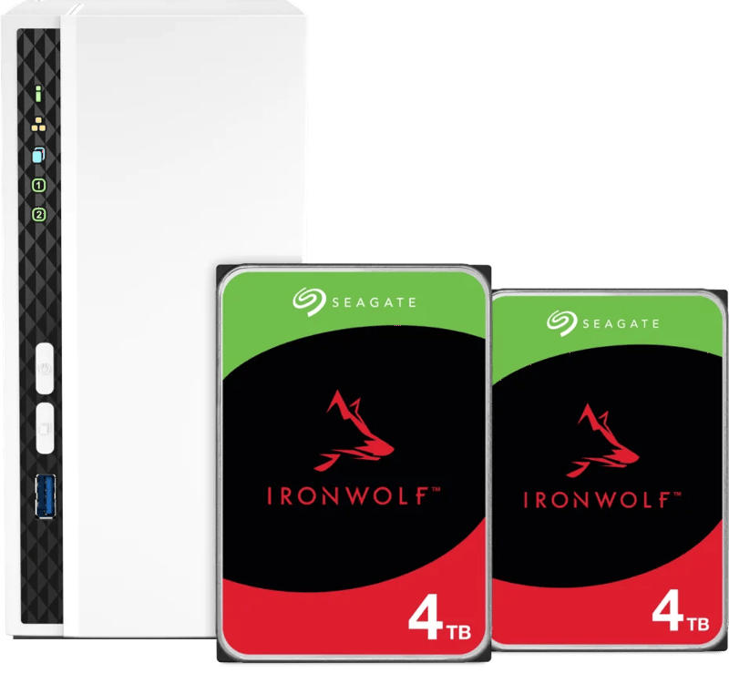 QNAP TS-233 + Seagate Ironwolf 4TB Duo pack
