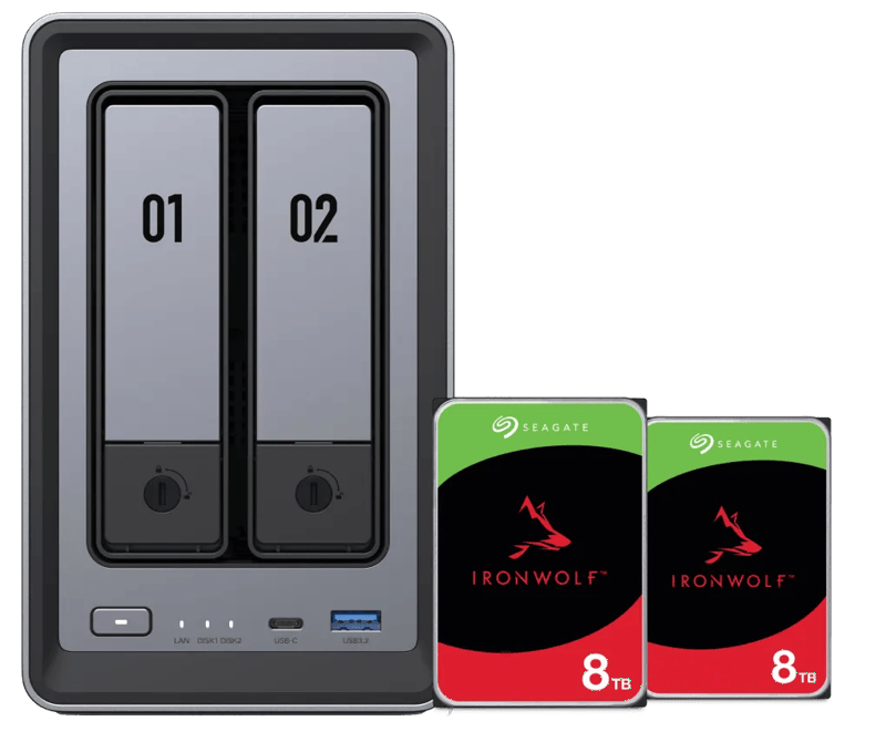 UGREEN NASync DXP2800 + Seagate Ironwolf 8TB Duo Pack