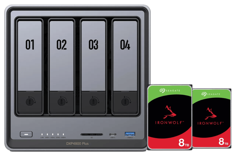 UGREEN NASync DXP4800 Plus + Seagate Ironwolf 8TB Duo Pack