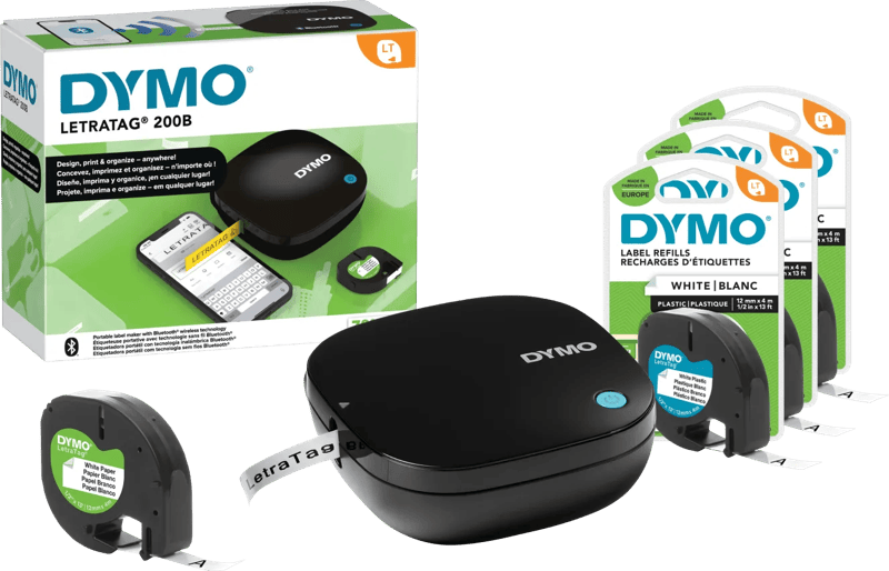 DYMO LetraTag 200B Bluetooth Labelprinter + 3 extra labels