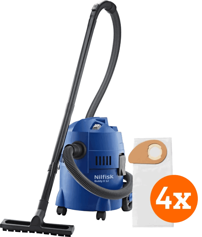 Nilfisk Buddy II 12 + Nilfisk Stofzakken voor Buddy II (4x)