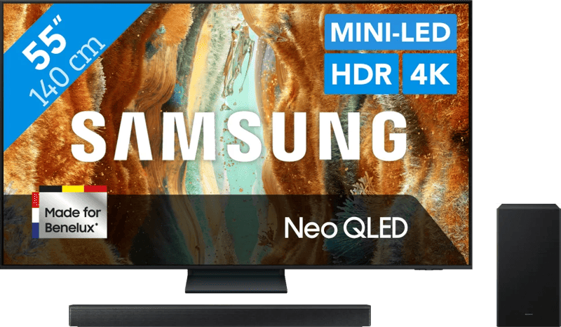 Samsung 55″ Neo QLED QN73F 4K (2025) + Samsung HW-B750F (2025)
