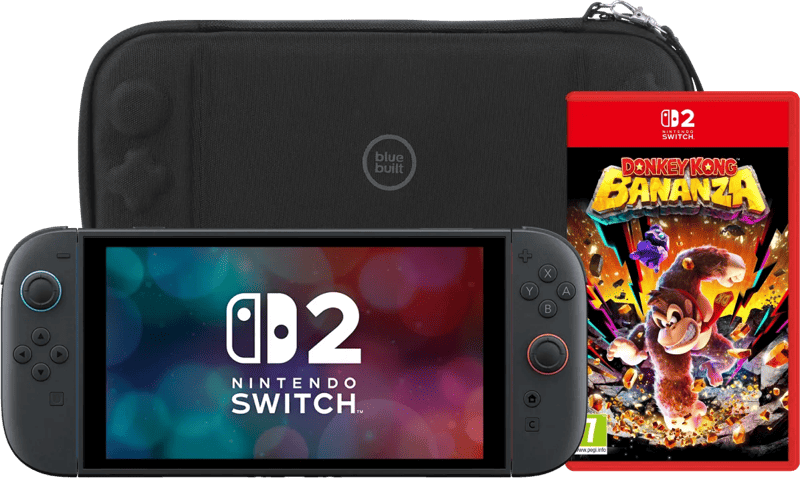 Nintendo Switch 2 (2026) + Donkey Kong Bananza + BlueBuilt Beschermhoes