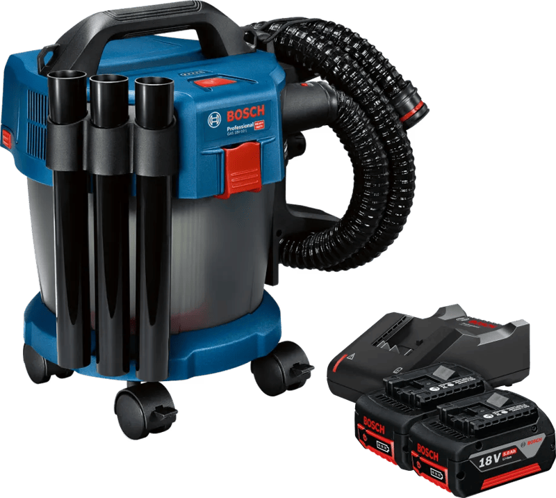 Bosch Professional GAS 18V-10 L 5,0 Ah GBA Accu (2x) Starterspakket