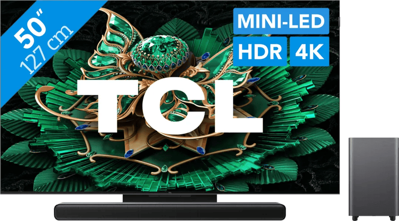 TCL 50″ QD Mini-led C71K 4K (2025) + TCL S55H 2.1 Soundbar