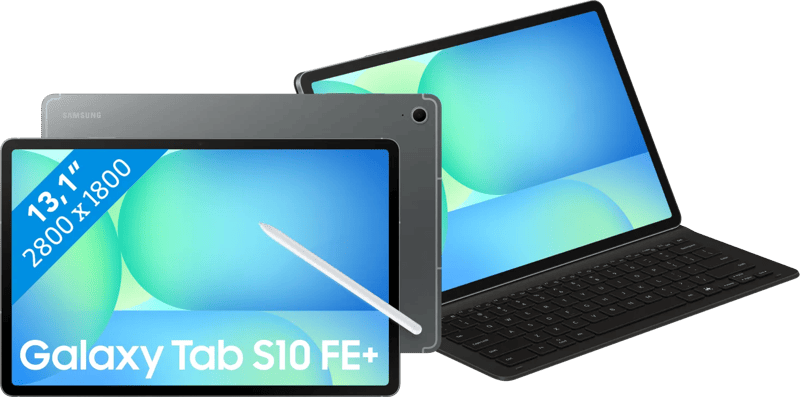 Samsung Galaxy Tab S10 FE Plus 13,1 inch 128GB Wifi Grijs + Toetsenbord Hoes AZERTY