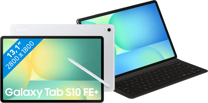 Samsung Galaxy Tab S10 FE Plus 13,1 inch 256GB Wifi Zilver + Toetsenbord Hoes AZERTY