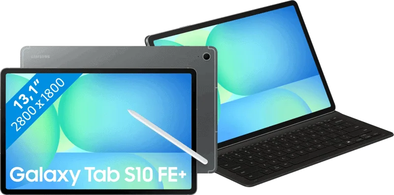 Samsung Galaxy Tab S10 FE Plus 13,1 inch 128GB Wifi en 5G Grijs + Toetsenbord Hoes AZERTY