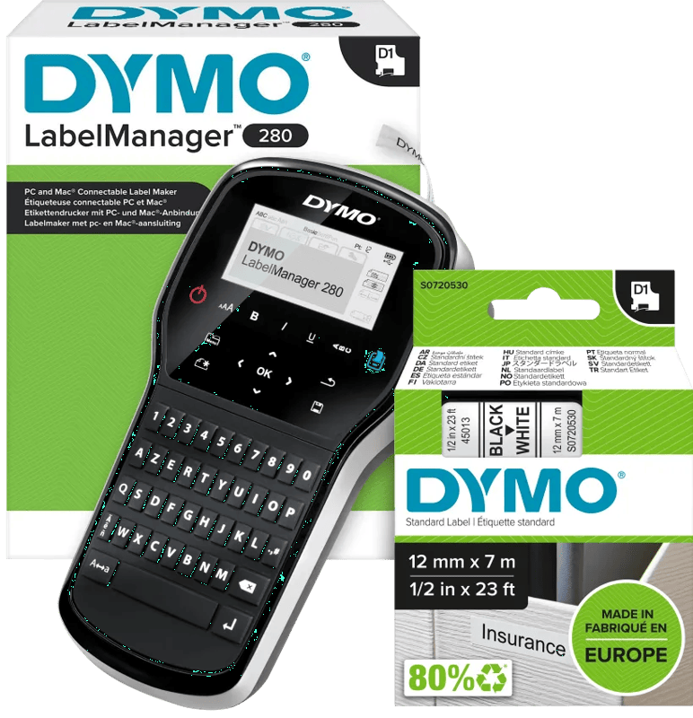 DYMO LabelManager 280 Labelmaker + 1 extra label