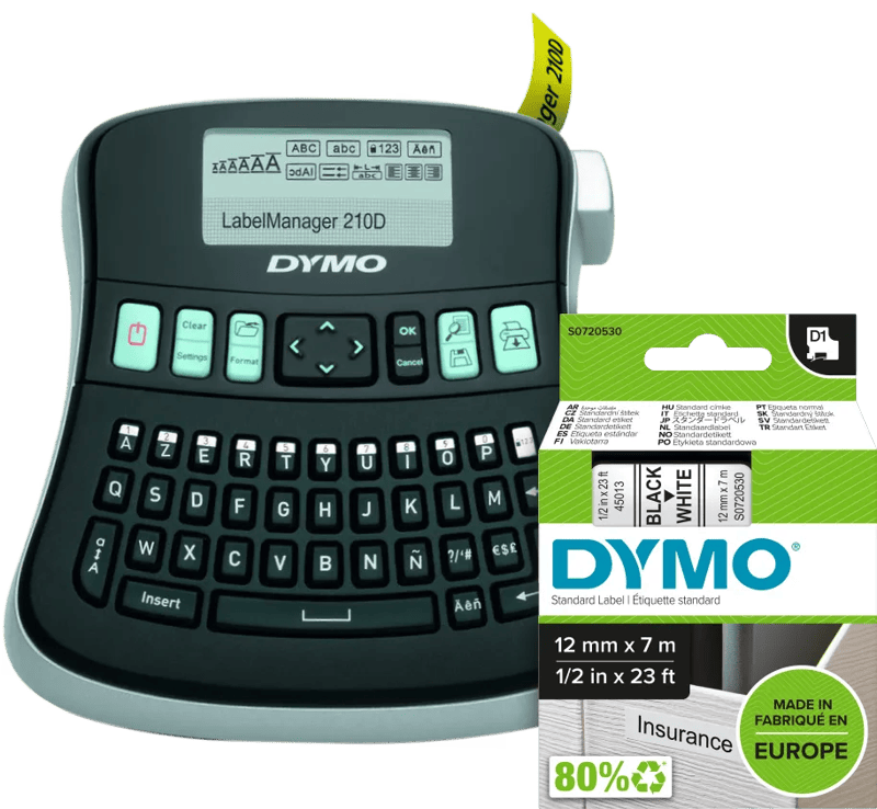 DYMO LabelManager 210D Labelprinter + 1 extra label