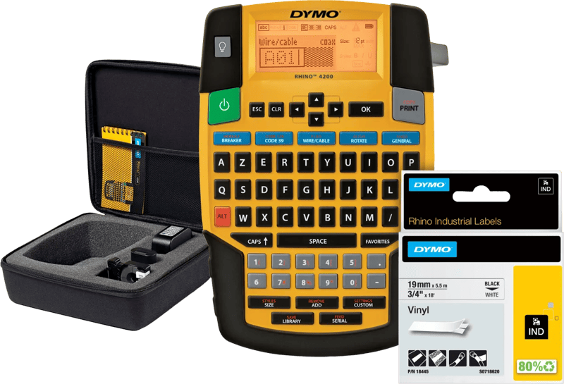 DYMO Rhino 4200 Case Kit Labelprinter + 1 extra label