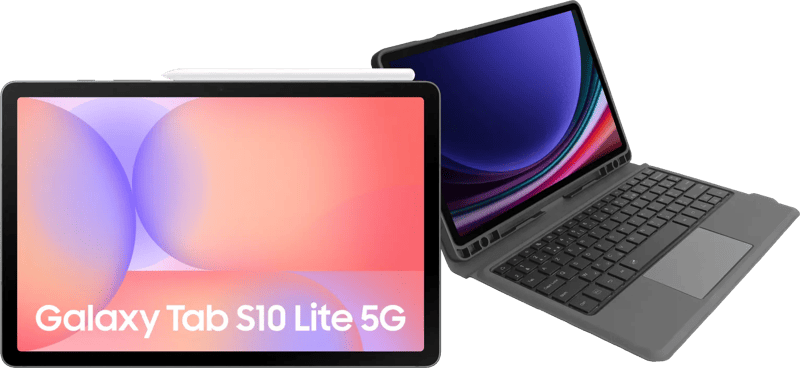 Samsung Galaxy Tab S10 Lite 10,9 inch 128GB Wifi en 5G Grijs + Toetsenbord Hoes AZERTY
