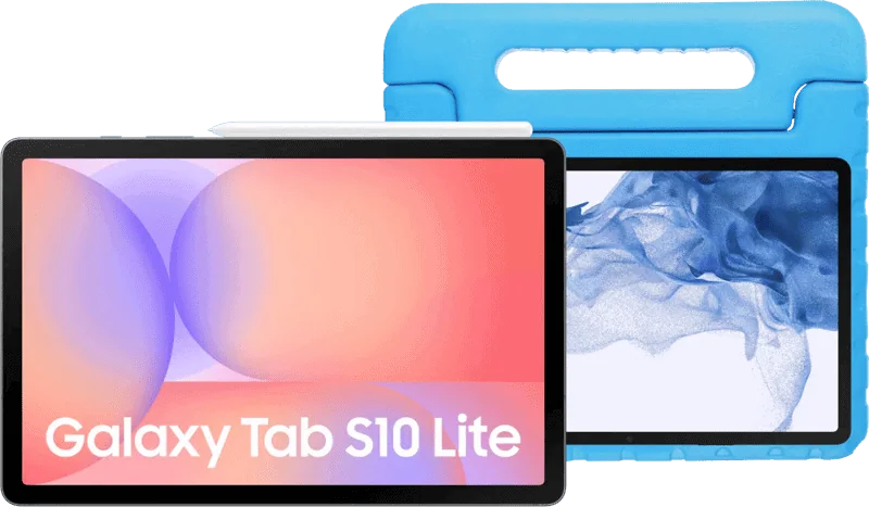 Samsung Galaxy Tab S10 Lite 10,9 inch 128 GB Wifi Grijs + Kids Cover Blauw