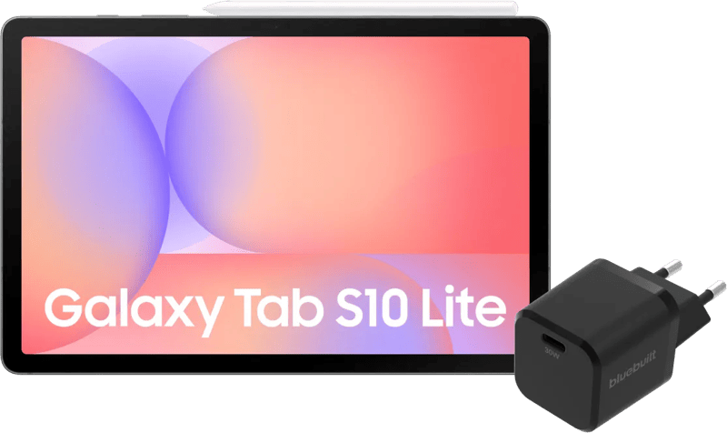 Samsung Galaxy Tab S10 Lite 10,9 inch 128GB Wifi Zilver + BlueBuilt Oplader