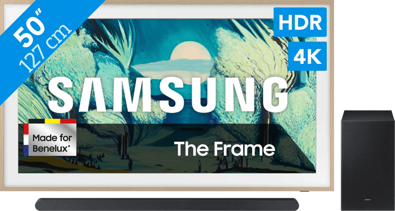 Samsung 50″ The Frame LS03FA (2025) + Samsung HW-S700D Zwart (2024)