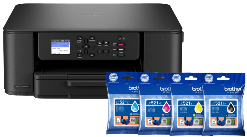 Brother DCP-J1310DW + 1 set extra cartridges