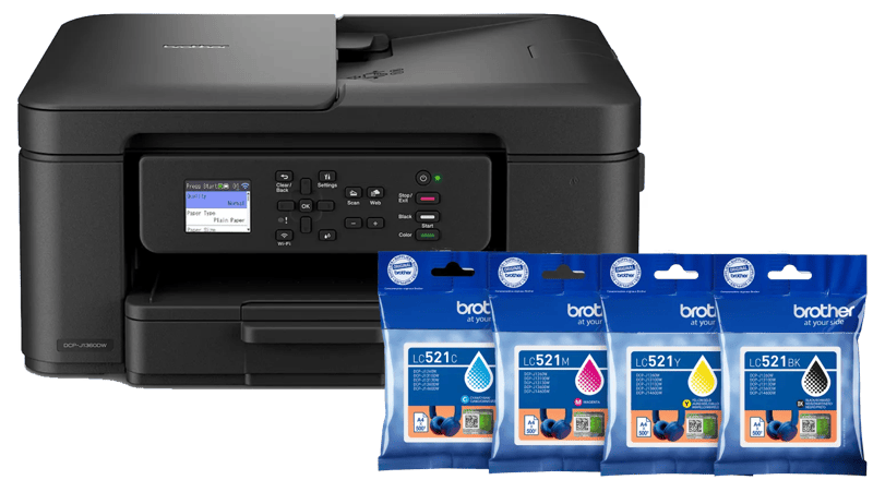 Brother DCP-J1360DW + 1 set extra cartridges