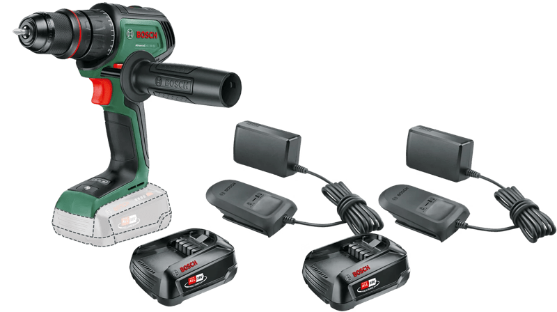 Bosch AdvancedDrill 18V-80 2,5 Ah Accu (2x) Starterspakket