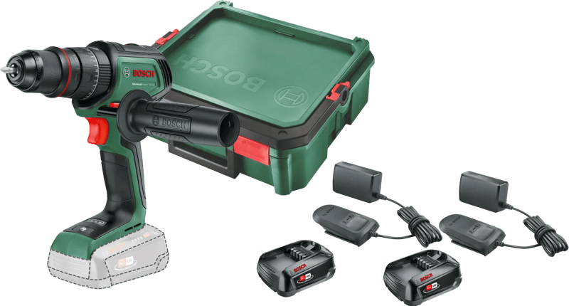 Bosch AdvancedImpact 18V-80 2,5 Ah Accu (2x) SystemBox S Starterspakket
