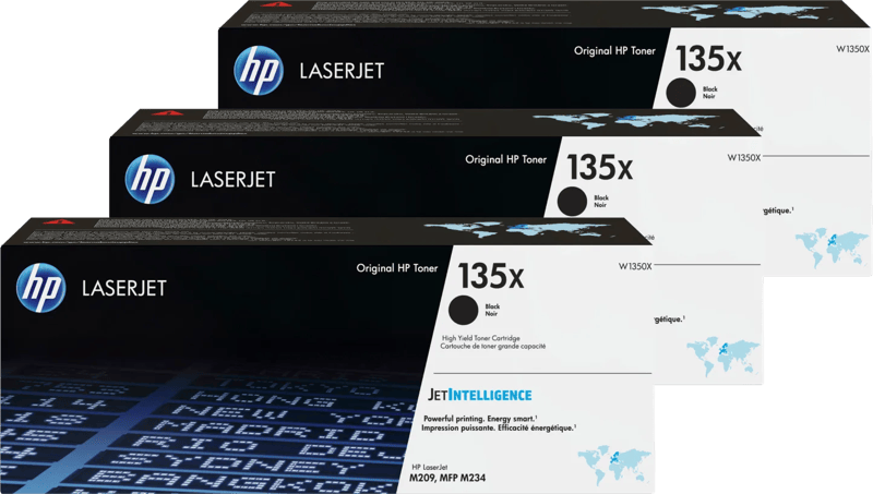 HP 135X LaserJet Toner Zwart (3 stuks)