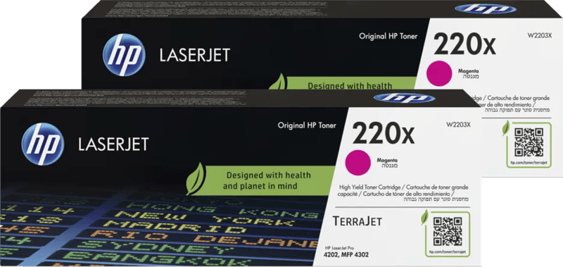 HP 220X LaserJet Toner Magenta (2 stuks)