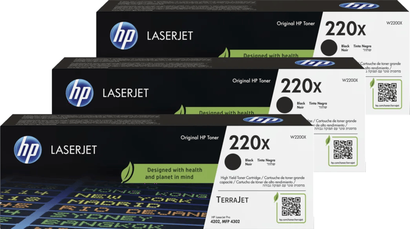 HP 220X LaserJet Toner Zwart (3 stuks)