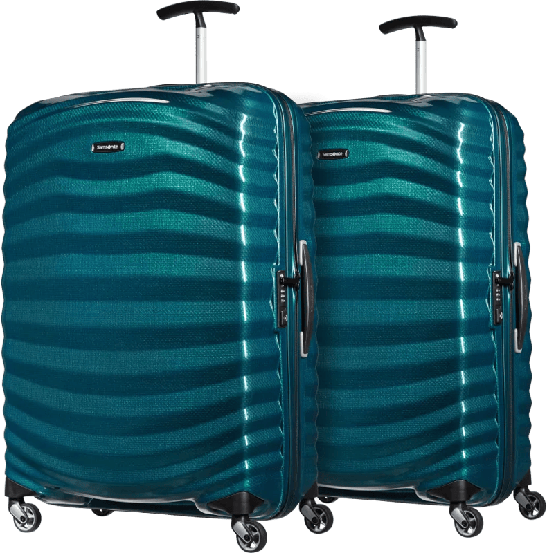 Samsonite Lite-Shock Spinner 75cm Duo Pack Petrol Blue