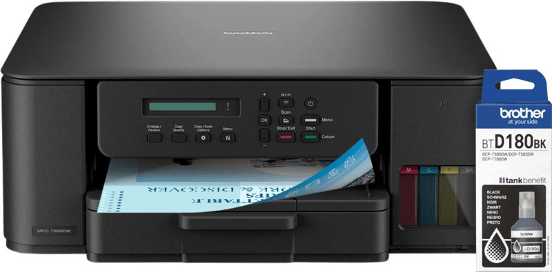 Brother DCP-T580DW + 1 extra zwarte inktfles