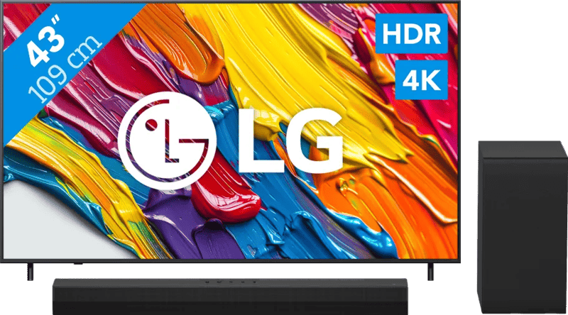 LG 43″ QNED82 4K (2025) + LG DS40T