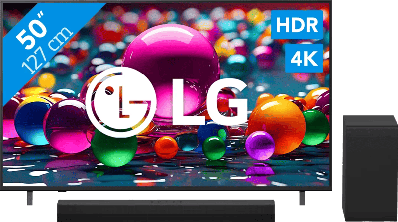 LG 50″ Smart UA75 4K (2025) + LG DS40T
