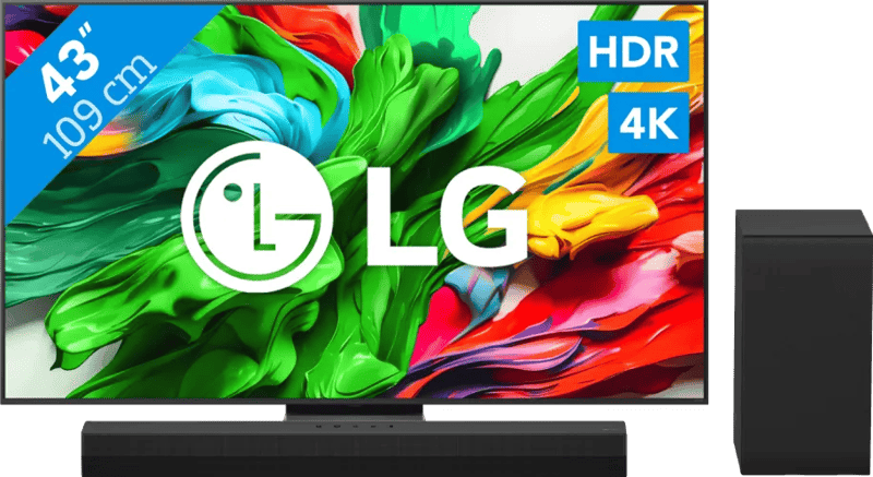 LG 43″ QNED86 EVO 4K (2025) + LG DS40T