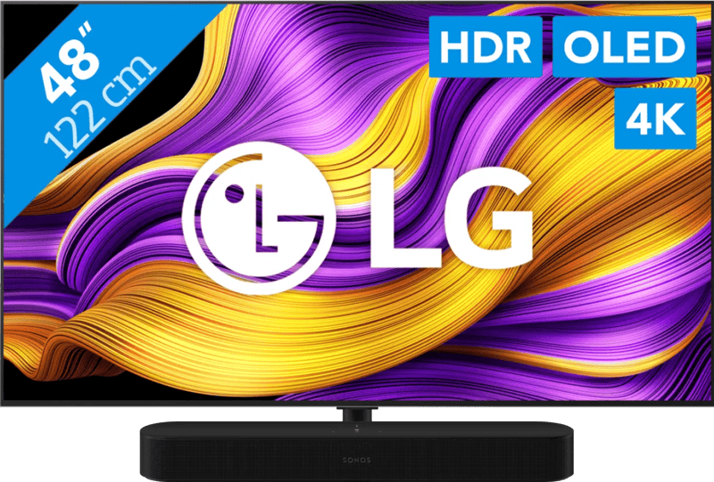 LG 48″ OLED EVO G56 4K (2025) + Sonos Beam Gen2 Zwart
