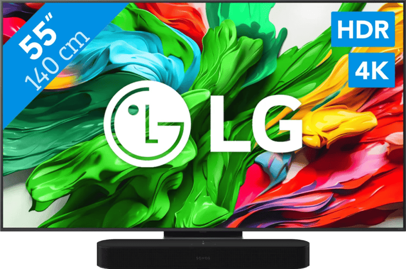 LG 55″ QNED86 EVO 4K (2025) + Sonos Beam Gen2 Zwart