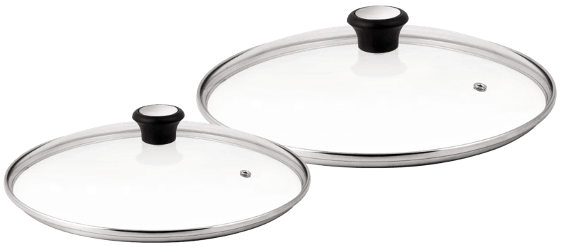 Tefal Glazen dekselset 24 cm + 28 cm