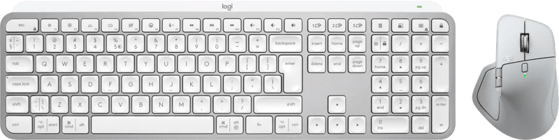 Logitech MX Master 4 voor Mac Zilver + Logitech MX Keys S for Mac Azerty Wit