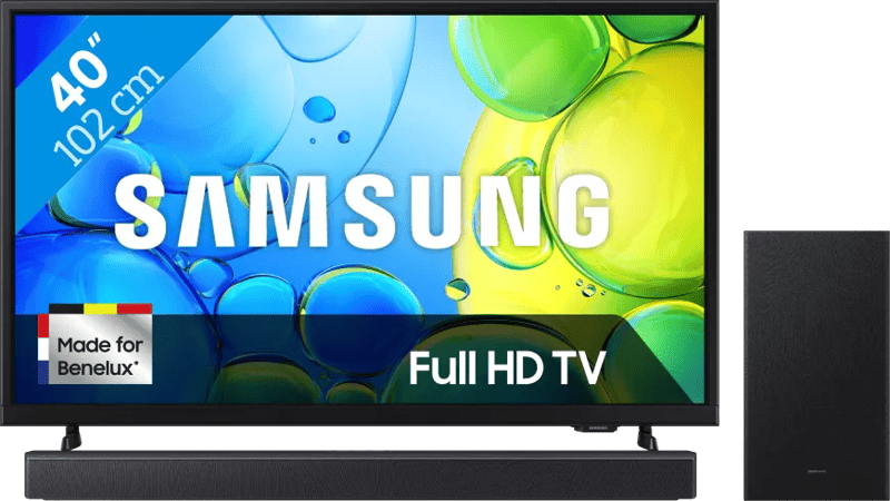 Samsung 40″ Full HD F6000F (2025) + Samsung HW-B450F Zwart