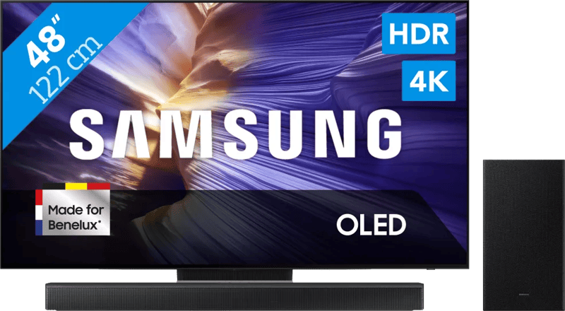 Samsung 48″ OLED S90F (2025) + Samsung HW-B66CF Zwart