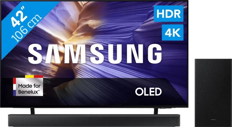 Samsung 42″ OLED S90F (2025) + Samsung HW-B66CF Zwart