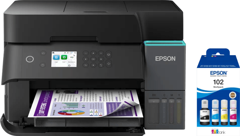 Epson EcoTank ET-3950 + 1 set extra inktflesjes