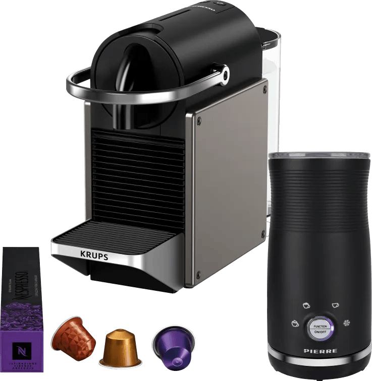 Krups Nespresso Pixie XN306T + Pierre Melkopschuimer
