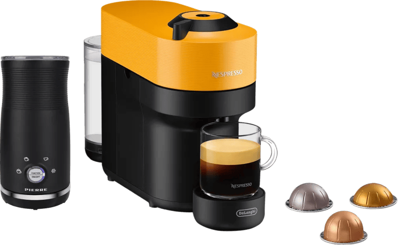 De'Longhi Nespresso Vertuo Pop ENV90.Y + Pierre Melkopschuimer