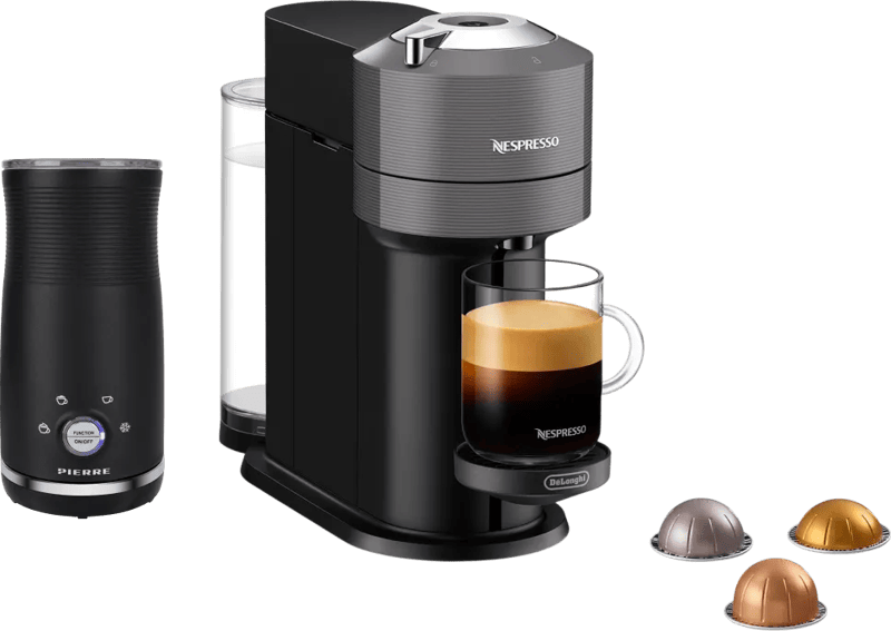 De’Longhi Nespresso Vertuo Next ENV120.GY + Pierre Melkopschuimer