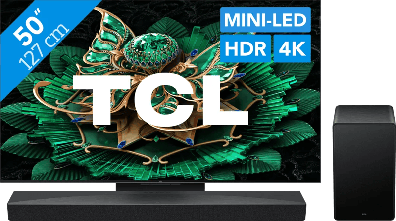 TCL 50″ QD Mini-led C71K 4K (2025) + TCL Q65H