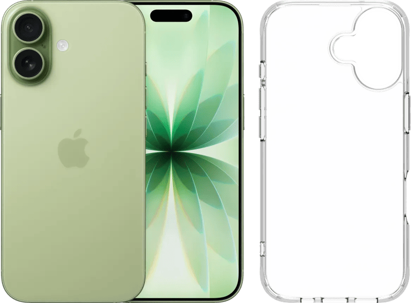 Apple iPhone 17 512GB Groen + BlueBuilt Protective Back Cover Transparant