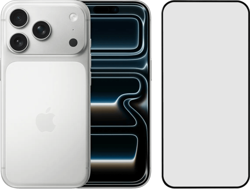 Apple iPhone 17 Pro 512GB Zilver + BlueBuilt Screenprotector Glas