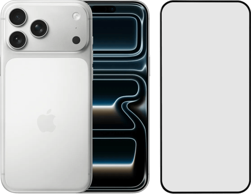 Apple iPhone 17 Pro Max 256GB Zilver + BlueBuilt Screenprotector Glas