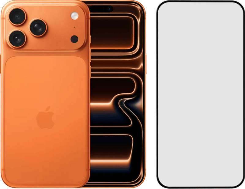 Apple iPhone 17 Pro Max 256GB Oranje + BlueBuilt Screenprotector Glas