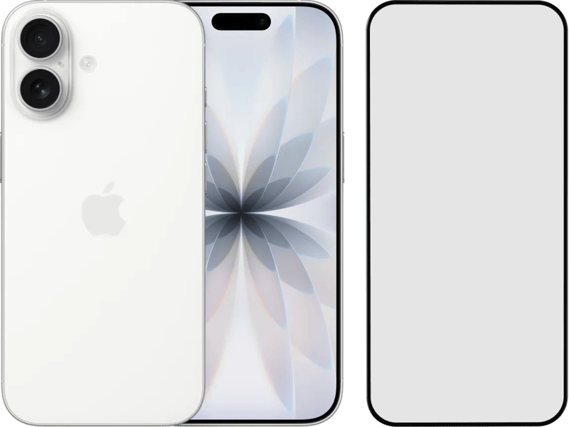 Apple iPhone 17 512GB Wit + BlueBuilt Screenprotector Glas